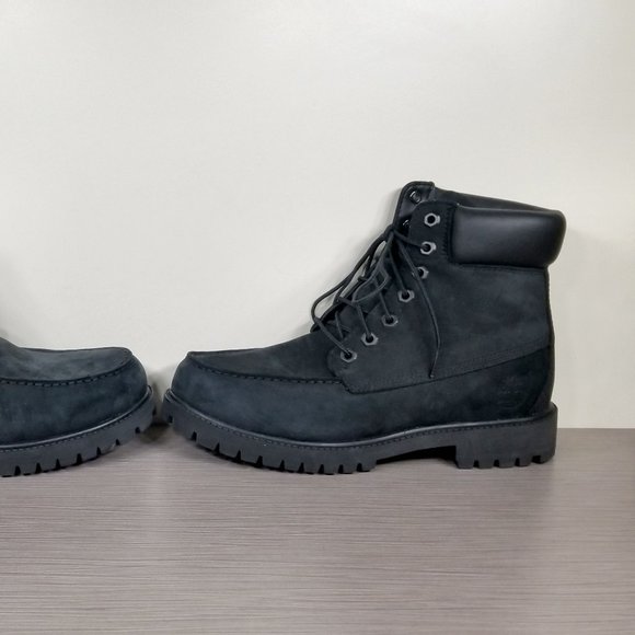 Timberland Icon 6-Inch Moc Fashion Boot, Black Leather, Mens Size Left-8.5 / R-9 - Picture 12 of 12